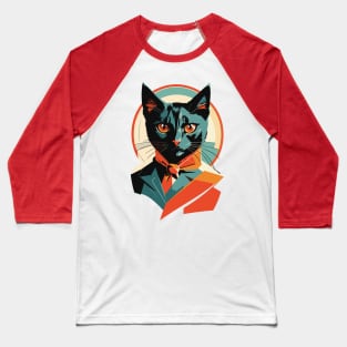 abstract modern cat design Baseball T-Shirt